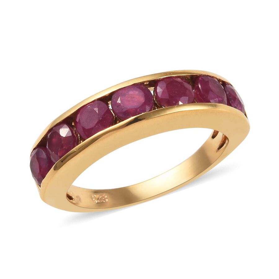 2.50 Ct African Ruby Half Eternity Band Ring in Gold ... (900 x 900 Pixel)
