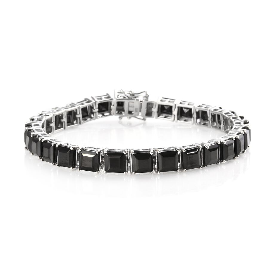 16 Ct Elite Shungite Tennis Bracelet in Platinum Plated Sterling Silver