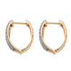 Lustro Stella 14K Gold Overlay Sterling Silver Hoop Earrings Made with Finest CZ 2.87 Ct.