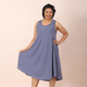 Jovie Solid Colour Viscose Sleeveless Dress in Grey (Size up to 20)