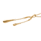LucyQ Drip Collection - 18K Vermeil Yellow Gold Overlay Sterling Silver Pendant with Chain (Size 20 ), Silver Wt 5.56 Gms