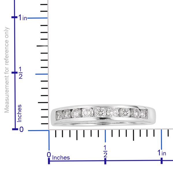 RHAPSODY 950 Platinum IGI Certified Diamond (Rnd) (VS/E-F) Half Eternity Band Ring 0.500 Ct. Platinum wt 5.74 gms