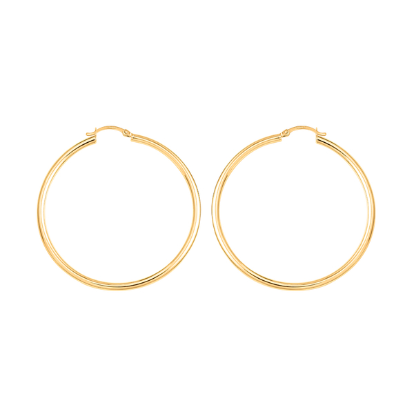 9K Yellow Gold Hoop Earrings