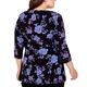 Nova of London Curve Floral Fixed Wrap Top in Black (Size 22-24)