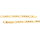 Hatton Garden Close Out Deal- 9K Yellow Gold Figaro Necklace (Size - 24) with Lobster Clasp, Gold Wt. 10.00 Gms