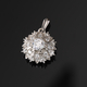 Lustro Stella Platinum Overlay Sterling Silver Pendant Made with Finest CZ 2.56 Ct.
