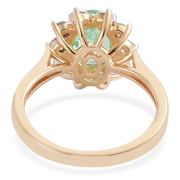 ILIANA 18K Y Gold Boyaca Colombian Emerald (Ovl 2.75 Ct), Diamond Ring 3.750 Ct.