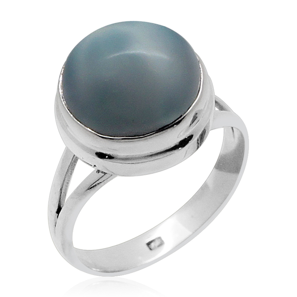 Royal Bali Collection Larimar (Rnd) Solitaire Ring in Sterling Silver 8.930 Ct.