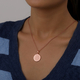 Rose Gold Overlay Sterling Silver Pendant with Chain (Size 18), Silver Wt. 6.10 Gms