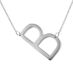 Initial B Necklace (Size - 20) in Stainless Steel