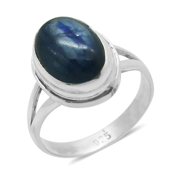 Royal Bali Collection Himalayan Kyanite (Ovl) Solitaire Ring in Sterling Silver 6.410 Ct.
