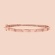 Natural Uncut Pink Diamond Bangle (Size - 7.25) in Vermeil Rose Gold Overlay Sterling Silver 0.50 Ct, Silver Wt. 15.20 Gms