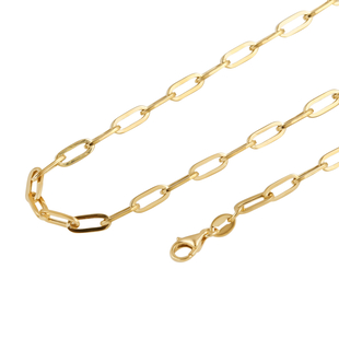 One Time Close Out Deal- Italian Made- 14K Yellow Gold Paperclip Necklace (Size - 20) With Lobster C