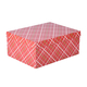 Set of 10 - Christmas Square Lattice Pattern Gift Boxes - Red