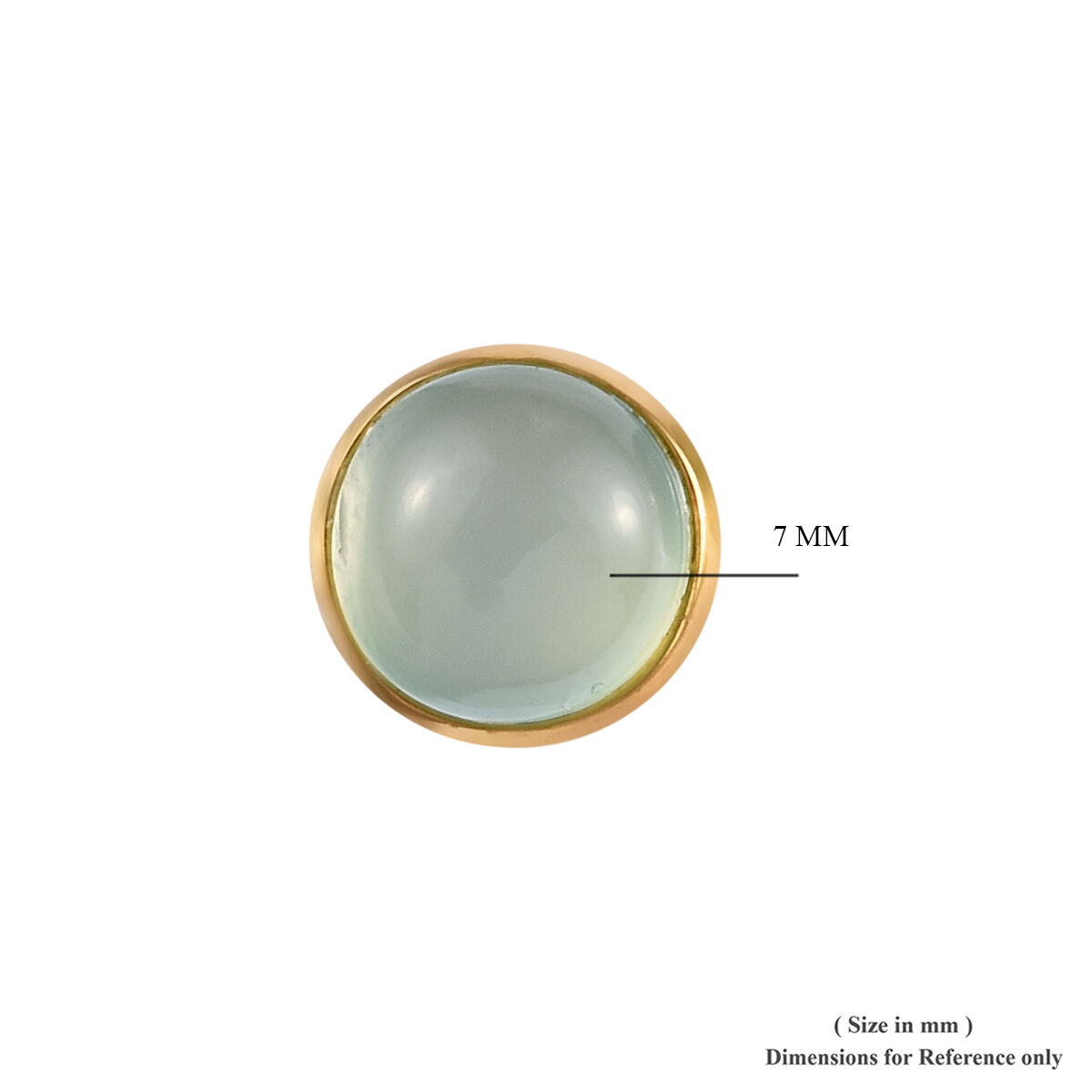 Aqua Chalcedony 2.75 Ct Silver Solitaire Stud Earrings in Gold Overlay (with Push Back)