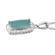 Grandidierite and Diamond Pendant with Chain (Size 18) with Lobster Clasp in Platinum Overlay Sterling Silver 2.76 Ct.