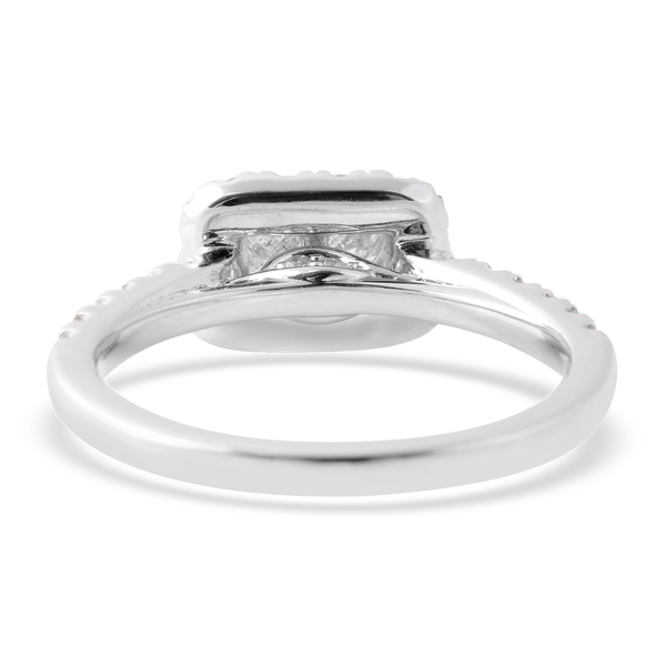 NY Close Out Deal -14K White Gold Diamond (Rnd and Sqr) (I1-I2 G-H) Ring 1.00 Ct.