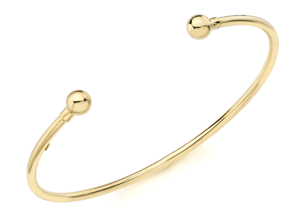 Close Out Deal 9K Yellow Gold Torque Bangle (Size 7), Gold Wt. 4.40 Gms.
