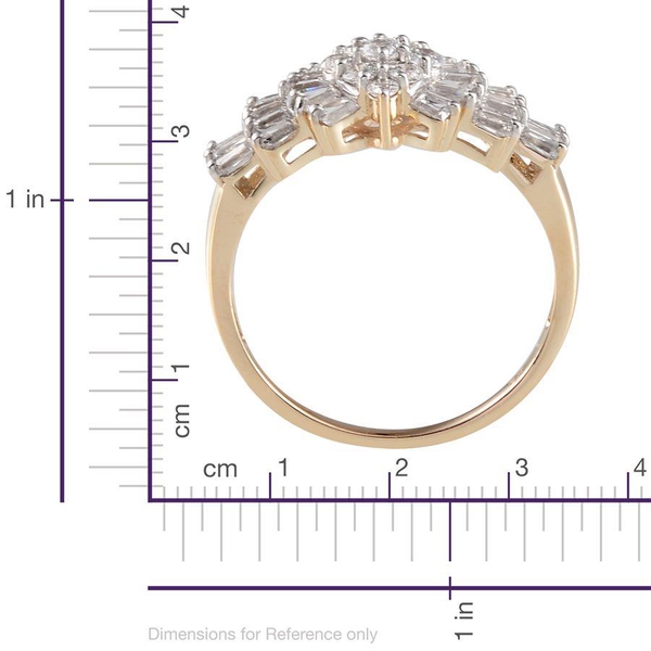 9K Y Gold (Rnd) Ring Made with Finest CZ 1.736 Ct.