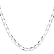 Designer Inspired - Sterling Silver Paper Link Necklace (Size - 20) with Lobster Clasp, Silver Wt. 1
