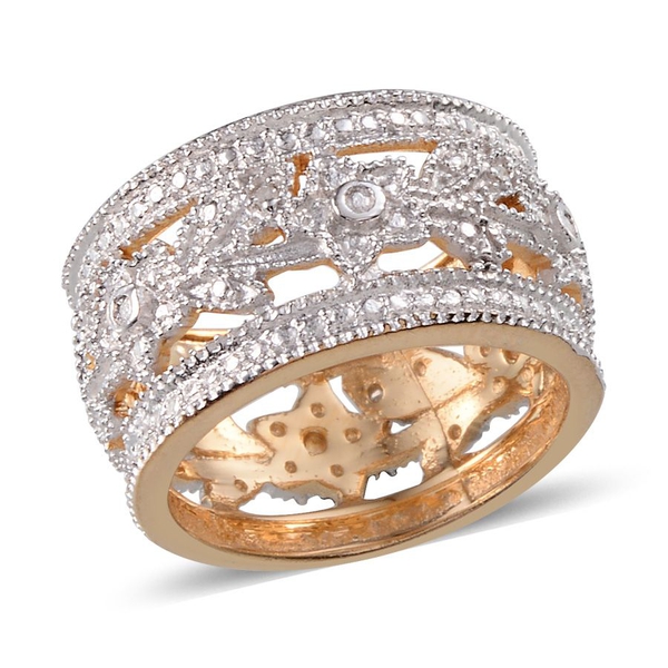 Diamond (Rnd) Band Ring in ION Plated 18K Yellow Gold Bond