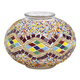 Handmade Turkish Mosaic Table Lamp (Size 42x18x18Cm) - Maroon & Multi