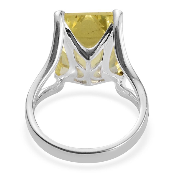Simulated Yellow Sapphire (Oct) Ring in Sterling Silver