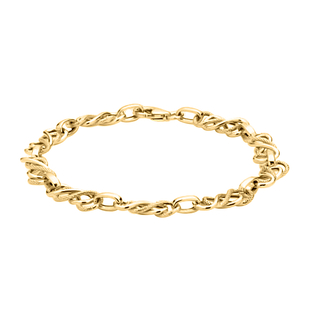 Hatton Garden Close Out Deal - 9K Yellow Gold Celtic Bracelet (Size - 7.5) With Lobster Clasp, Gold 