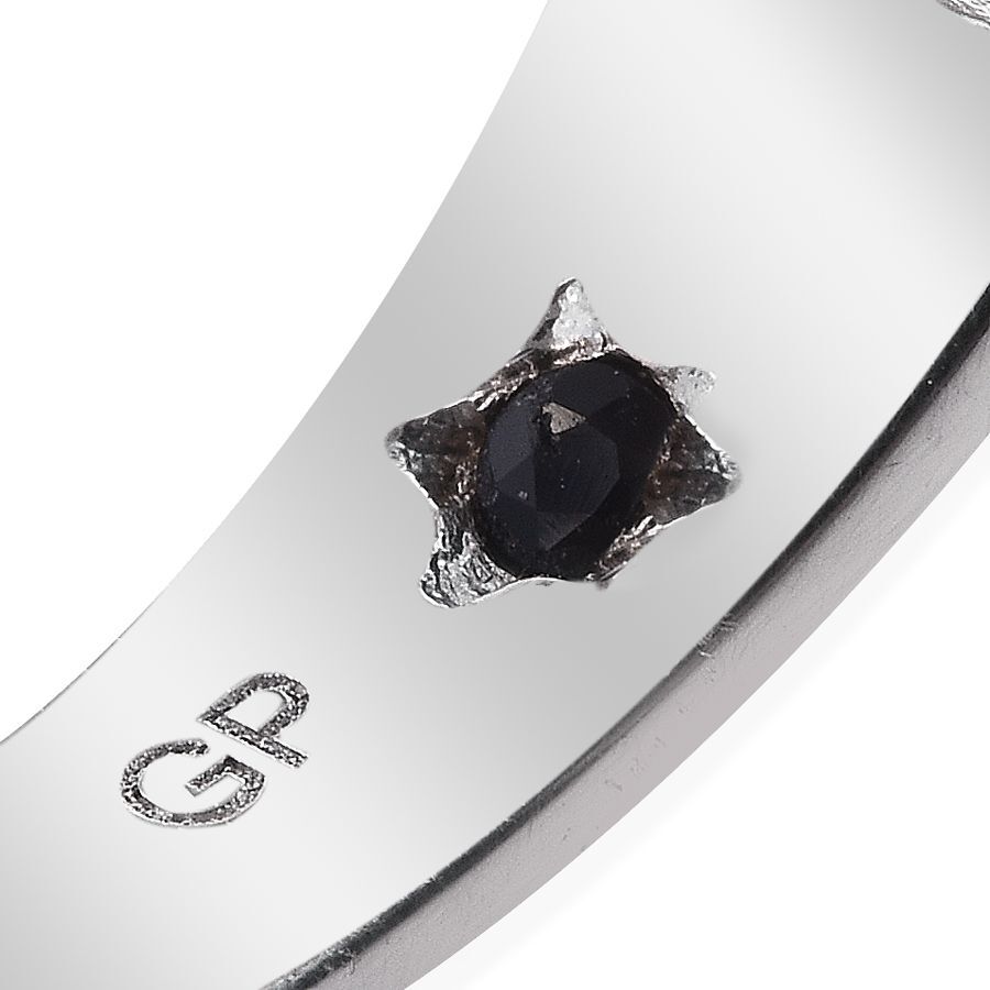 GP Lapis Lazuli, Citrine, Rhodolite Garnet and Kanchanaburi Blue Sapphire Ring in Platinum Overlay Sterling Silver 20.000 Ct.