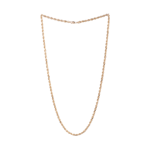 Close Out Deal 9K Y Gold Rope Chain (Size 24), Gold wt 7.21 Gms.