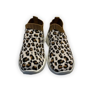 Leopard Pattern Slip-On Trainer (Size 3) - Black & Brown