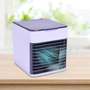 3 -In -1 Portable Air Cooler, Humidifier and Purifier with Colour Changing LED and USB Cable - White