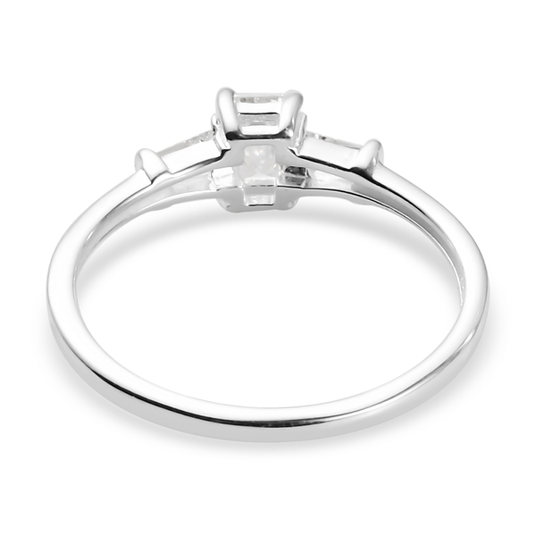 Lustro Stella - Sterling Silver Trilogy Ring Made with Finest CZ