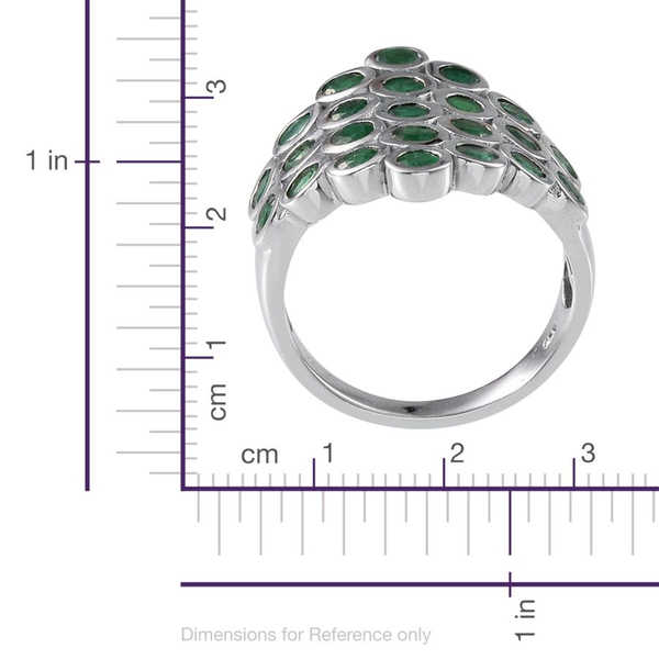 Kagem Zambian Emerald (Rnd) Ring in Platinum Overlay Sterling Silver 2.750 Ct.