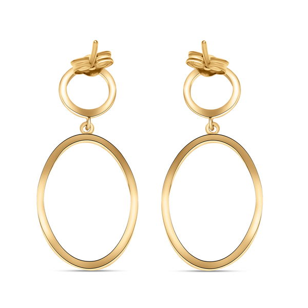 9K Yellow Gold Earrings With Push Back