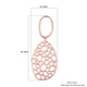 RACHEL GALLEY Rose Gold Overlay Sterling Silver Lattice Earrings (with Push Back), Silver wt 16.60 Gms.