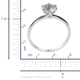 Lustro Stella - Platinum Overlay Sterling Silver (Rnd) Solitaire Ring Made with Finest CZ 3.30 Ct.