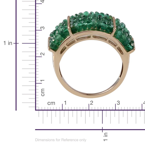 9K Y Gold AAA Kagem Zambian Emerald (Rnd) Ring 10.000 Ct.