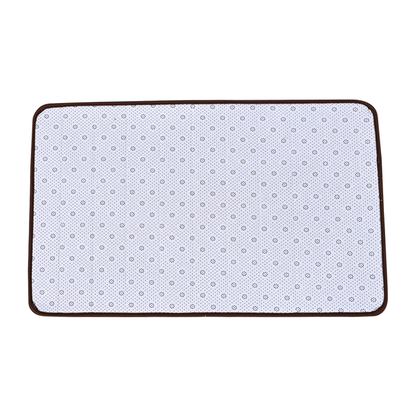 Set of 2- Anti-Fatigue Anti Slip Memory Foam Bath Mat (Size 79x50 Cm) - Brown