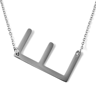 Inital E Necklace (Size - 20) in Stainless Steel