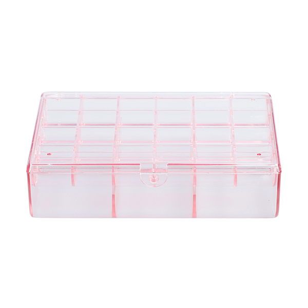 Two Layer Smart Organiser with Top Removable Tray (Size 18x13x5Cm) - Pink