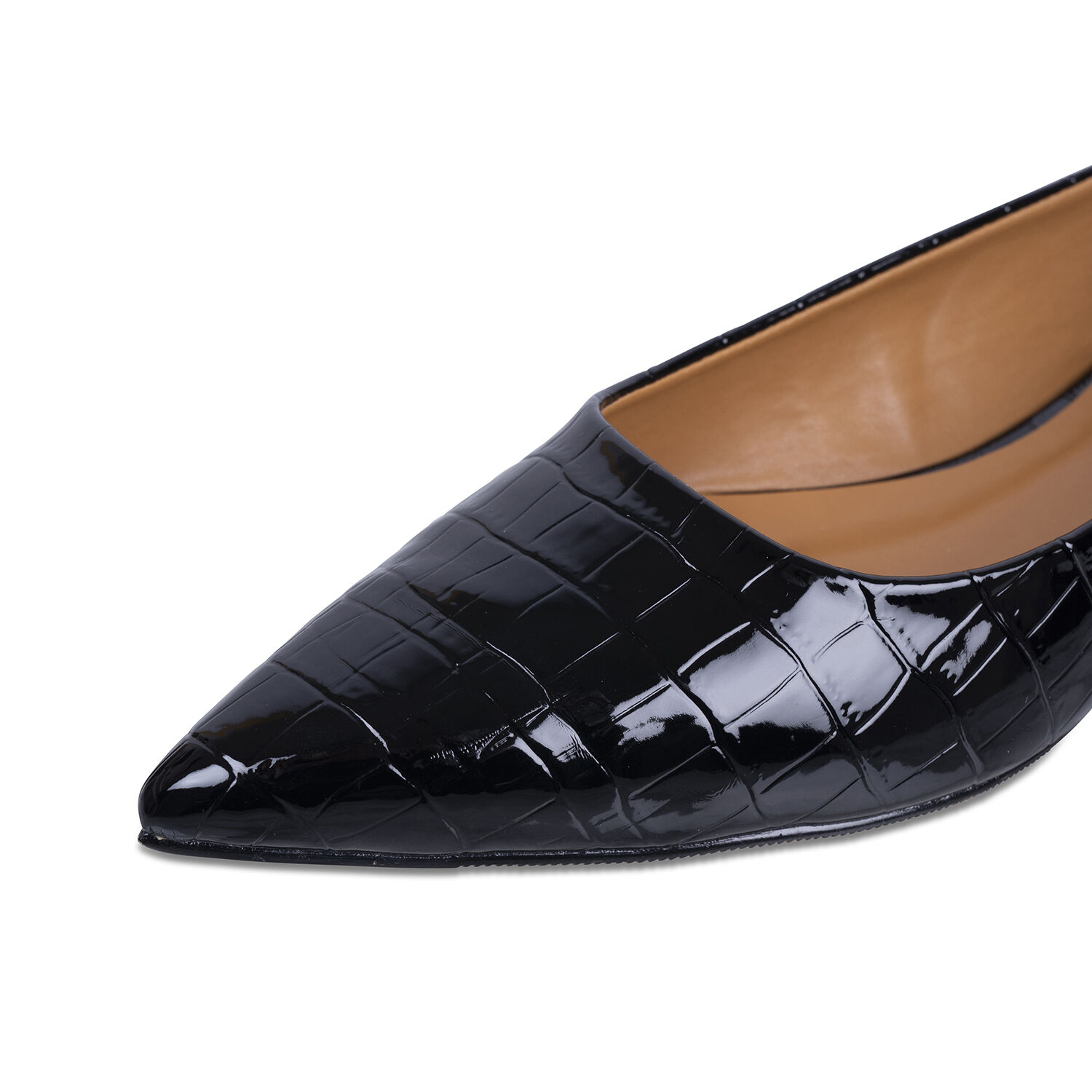 Inyati Violet Black Croco Shoes