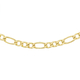Hatton Garden Close Out Deal- 9K Yellow Gold Figaro Necklace (Size - 18) with Lobster Clasp