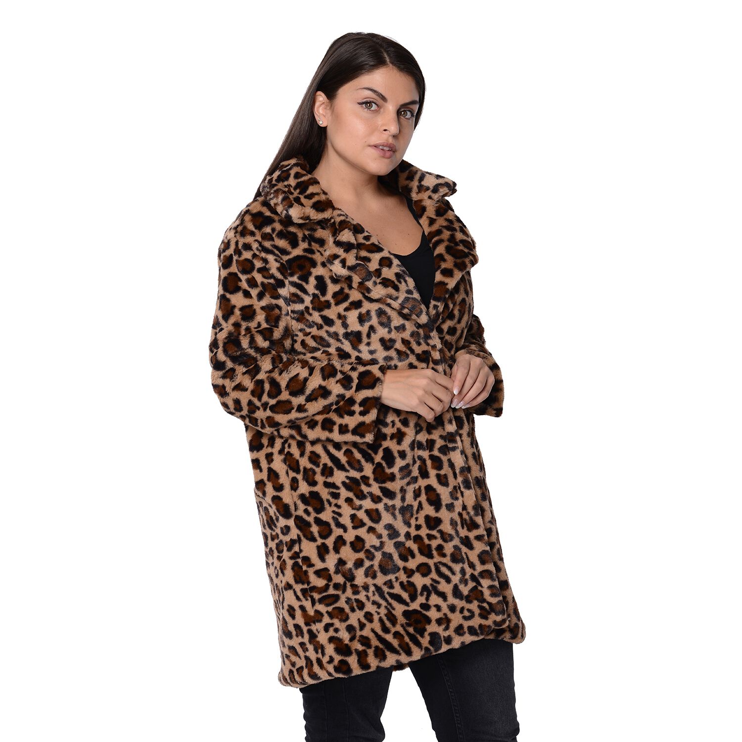 leopard print winter coat
