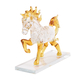 Decorative Yellow Crystal Glass Horse on Stand (12x6x15cm)