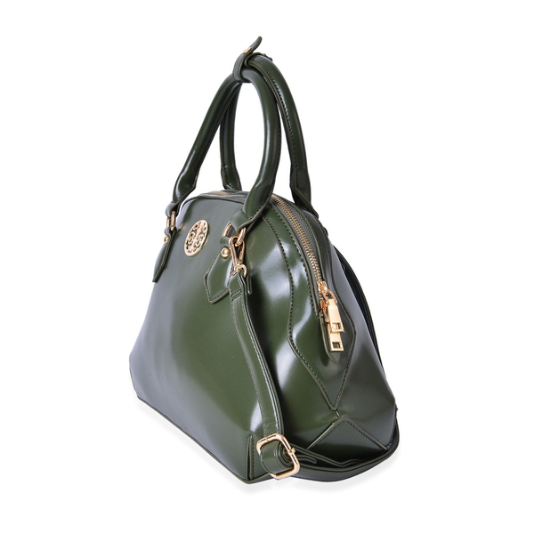 Timeless Collection Green Tote Bag with Adjustable and Removable Shoulder Strap (Size 33X23.5X14 Cm)