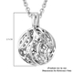 RACHEL GALLEY Leaf Collection - Rhodium Overlay Sterling Silver Openable Pendant with Chain (Size - 26/28/30), Silver wt 10.30 Gms