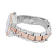 MISSGUIDED Silver Dial Rose Gold Bezel Watch in Silver & Rose Gold Tone with Chain Strap