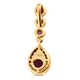 Natural Moroccan Ruby and Natural Cambodian Zircon Pendant in 14K Gold Overlay Sterling Silver 1.31 Ct.