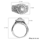 NY Close Out Deal- 14K White Gold White Diamond (SI-I1/G-H) (Center Dia. 0.40 Ct) and Blue Diamond (I2) Cluster Ring 2.00 Ct, Gold Wt. 6.85 Gms